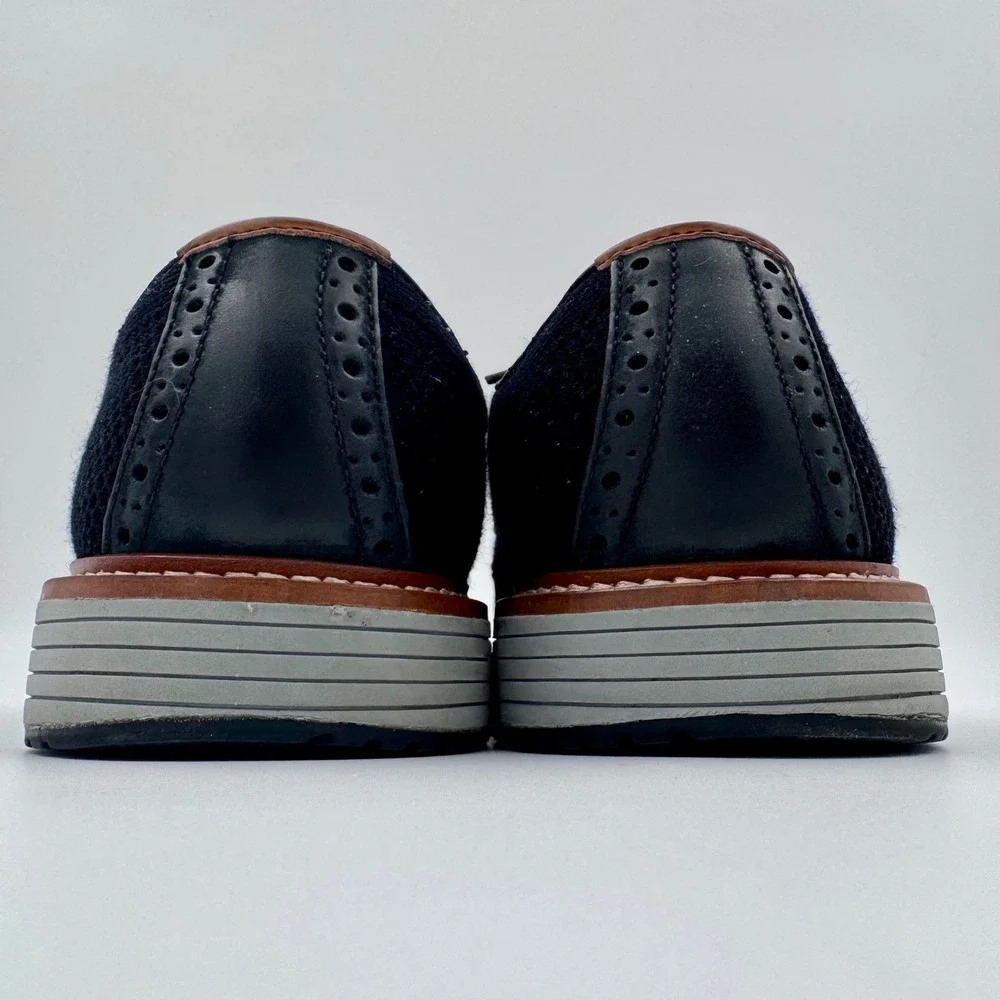 EUC‎ Johnston & Murphy XC4 TRUFOAM Prentiss Knit Black Dress Shoes Mens 10.5M